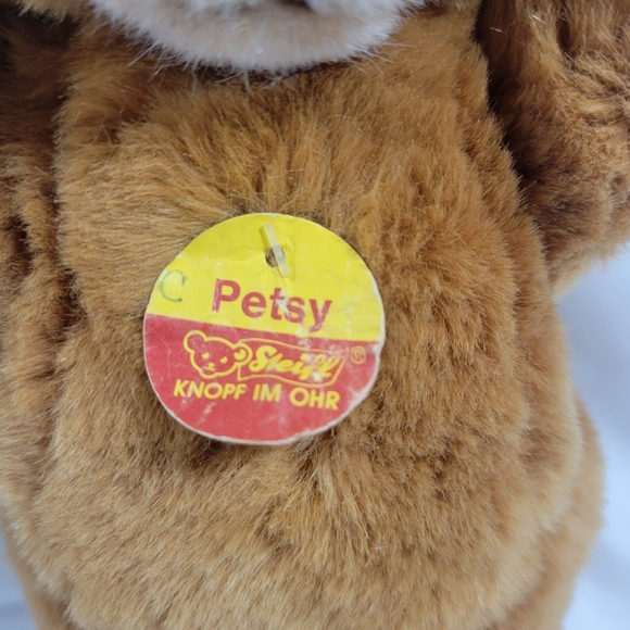 Vintage Steiff Petsy Plush Bear Joint Squeaker Working West Germany 0230/28 - Picture 4 of 8